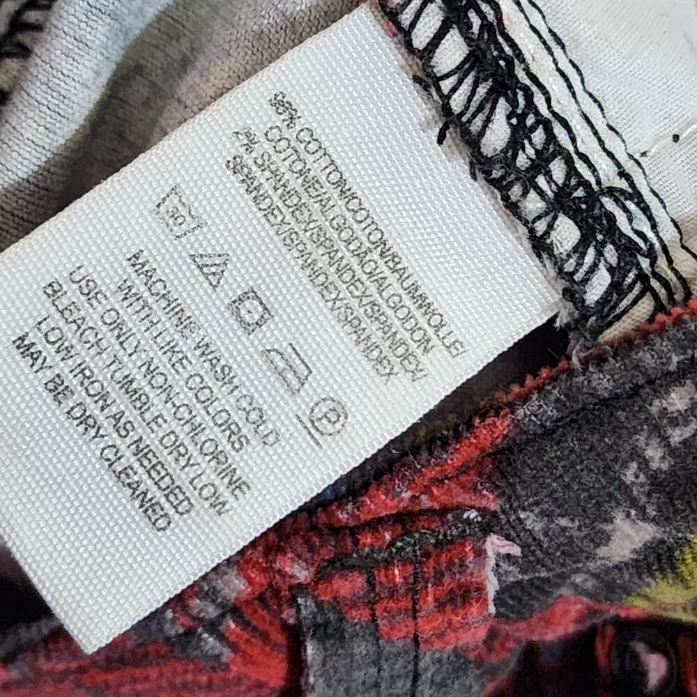 Free People Red Plaid Flare Wide Leg Jeans - Picture 5 of 5